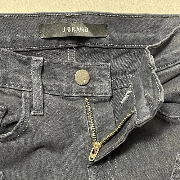 J Brand Skinny Jeans Jegging Women Size 24 Blue Patch Patchwork Quilt Moto Biker - Picture 8 of 11